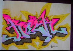 Graffiti Sketch - Photo by flor76 - Rock, Rock, battle (2014)