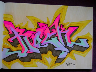 Graffiti Sketch - Photo by flor76 - Rock, Rock, battle (2014)