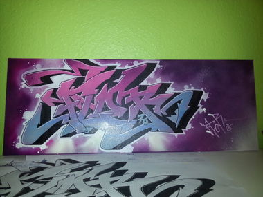 Graffiti Artwork in Frankfurt - Photo by flor76 - Flor, Blue, Pink (2014)