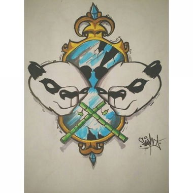 Graffiti Sketch in Izmir - Photo by flush35 - panda, flush, eacrew (2014)