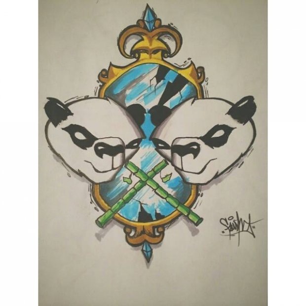 Graffiti Sketch in Izmir - Photo by flush35 - panda, flush, eacrew (2014)