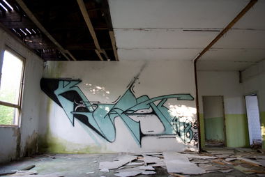 Graffiti Wall in Ústí nad Labem - Photo by fortyght - nod, 48, kurt (2013)