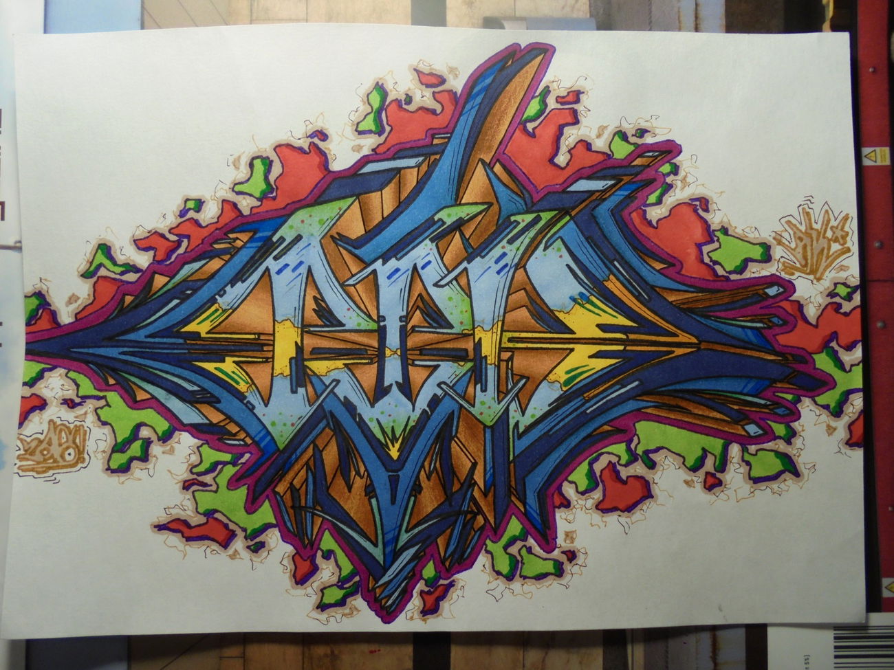 Graffiti Sketch - Photo by fourtyseven - pik, zwk, blue (2016)