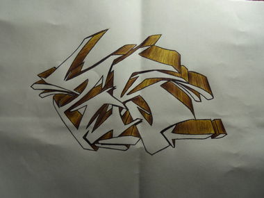 Graffiti Sketch - Photo by fourtyseven - zwk, 2015, yellow (2015)