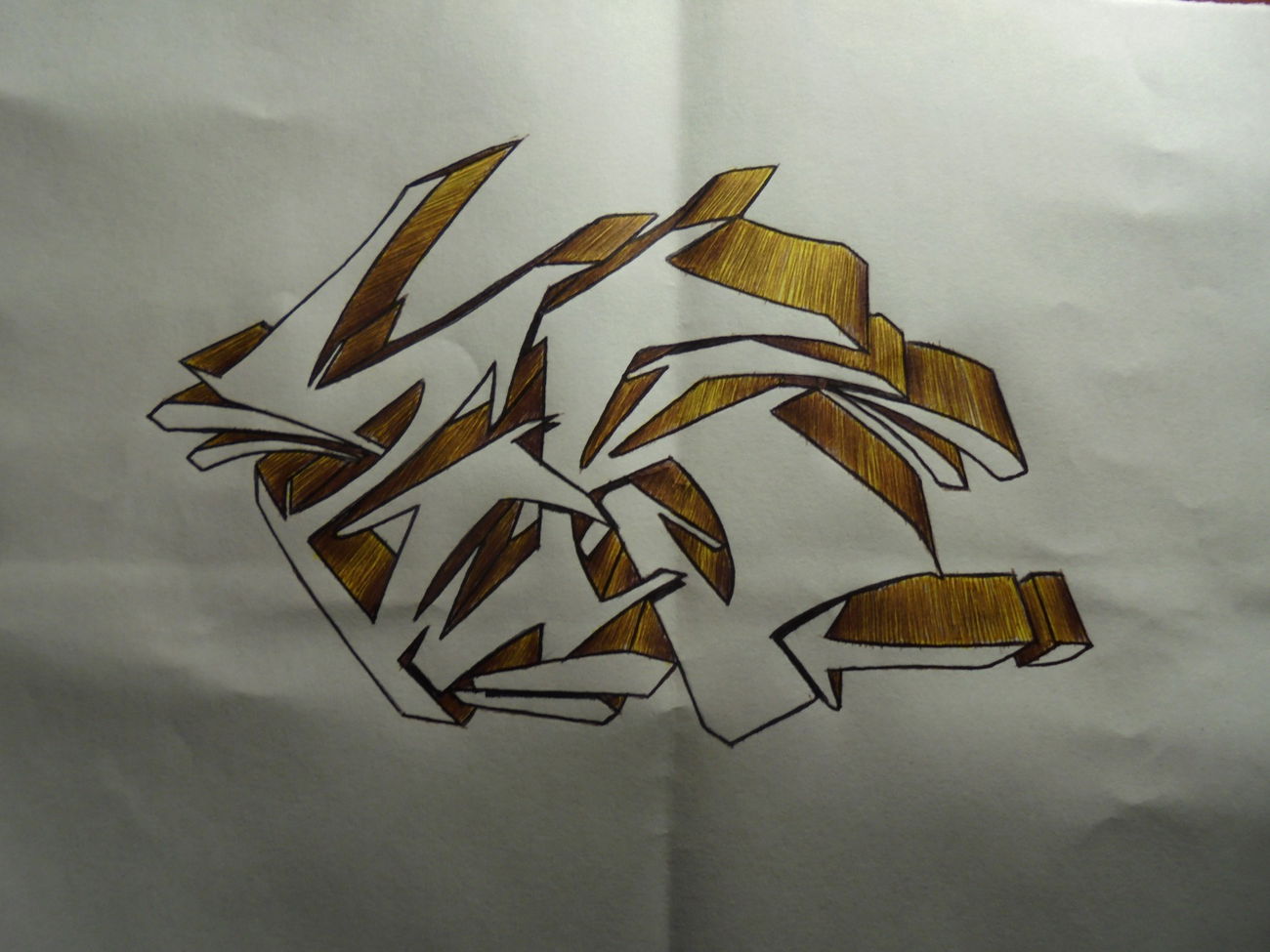 Graffiti Sketch - Photo by fourtyseven - zwk, 2015, yellow (2015)