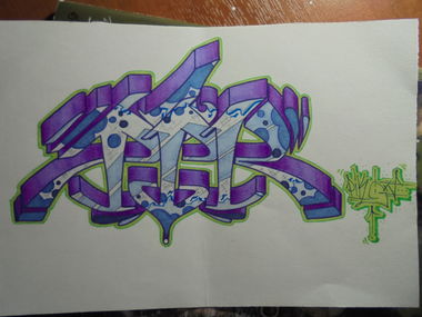 Graffiti Sketch - Photo by fourtyseven - pik, blue, one (2015)