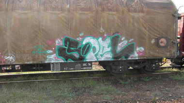 Graffiti Train - Photo by fr8pics - sopel, fr8, freight
