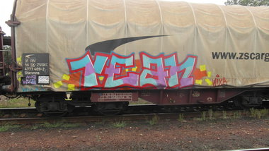 Graffiti Train - Photo by fr8pics - rean, fr8, freight
