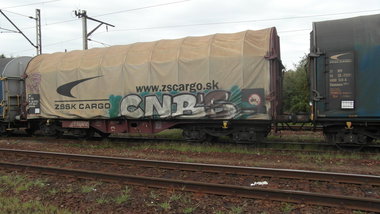 Graffiti Train - Photo by fr8pics - cnbs, cnb, freight