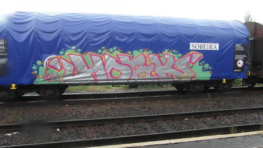 Graffiti Train - Photo by fr8pics - hork, fr8, poland