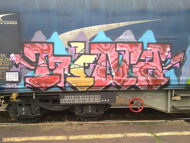 Graffiti Train - Photo by fr8pics - mina, fr8, poland