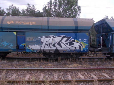 Graffiti Train - Photo by fr8pics - monk, buff, fr8