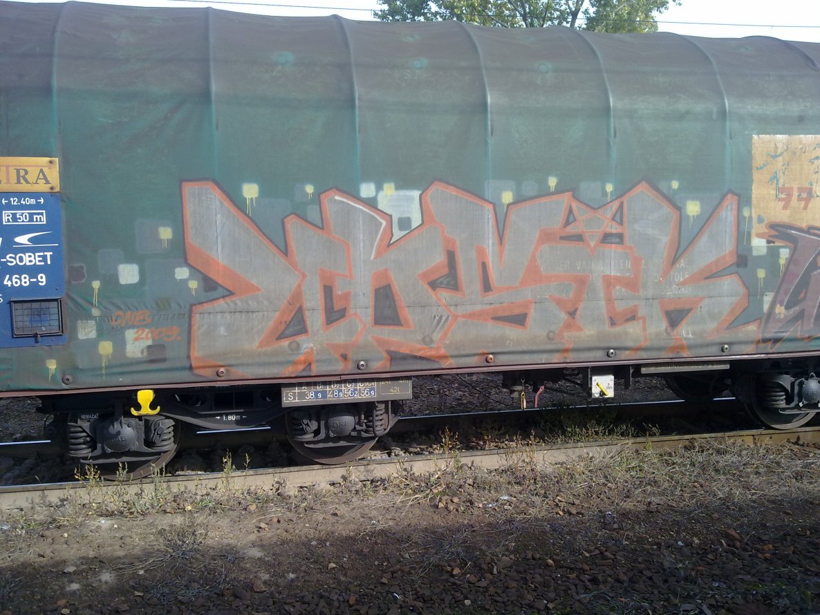 Graffiti Train - Photo by fr8pics - upsik, poland, freight