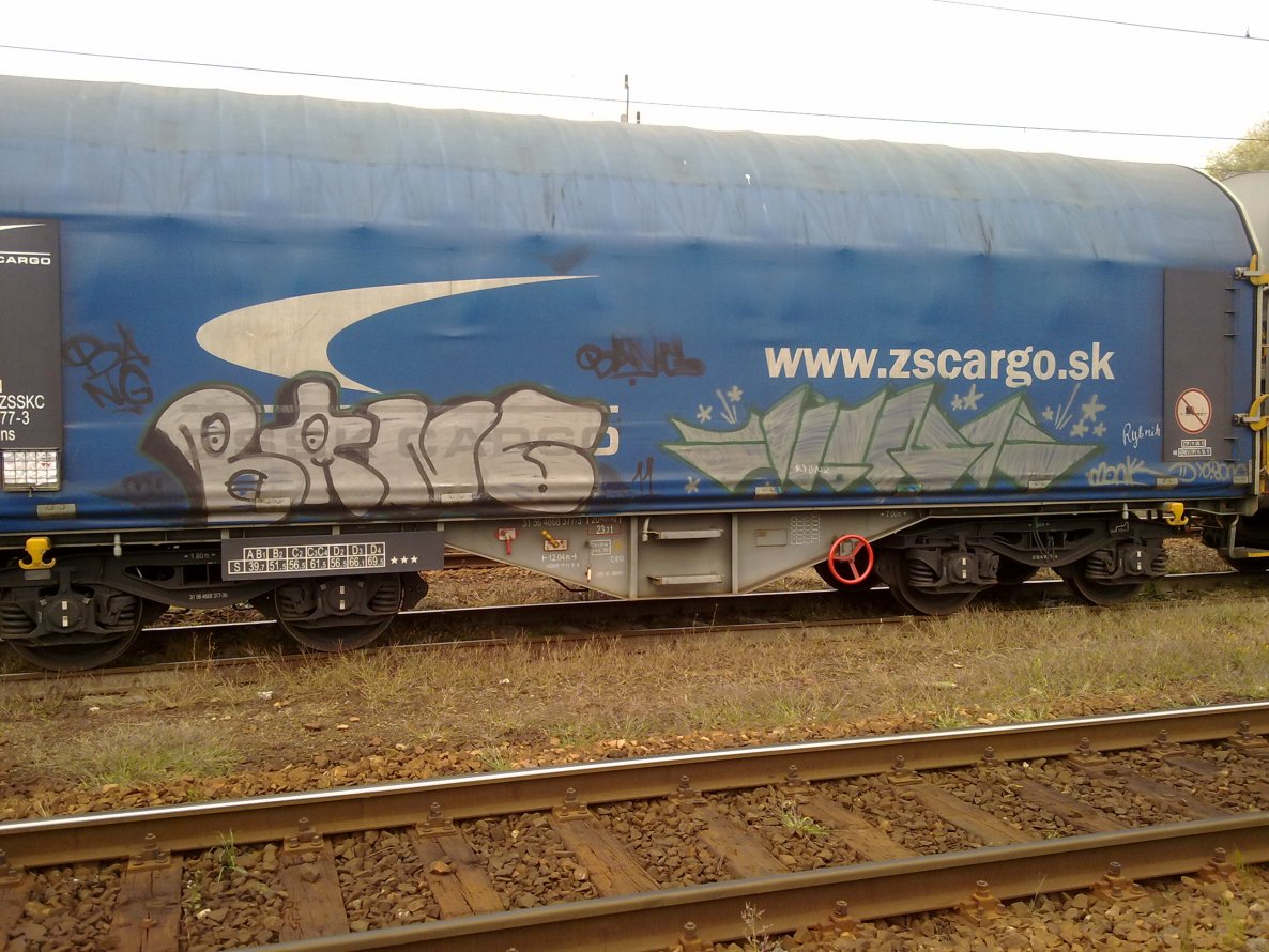 Graffiti Train - Photo by fr8pics - bang, monk, fr8