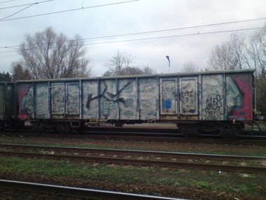 Graffiti Train - Photo by fr8pics - cs, fr8, poland