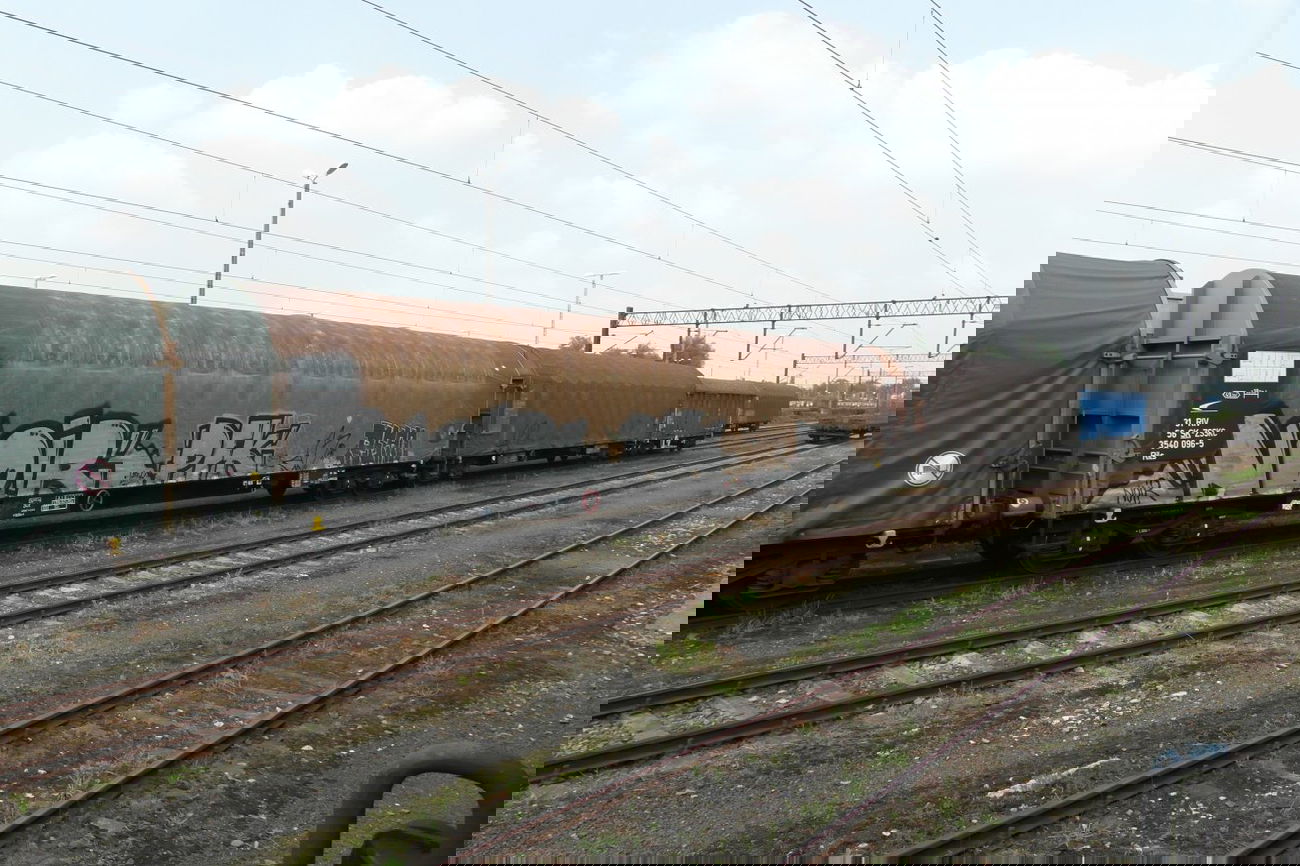 Graffiti Train - Photo by fr8pics - noir, pfk, rean