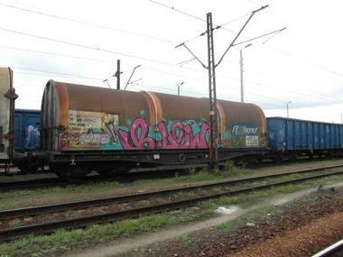 Graffiti Train - Photo by fr8pics - blew, fr8, freight