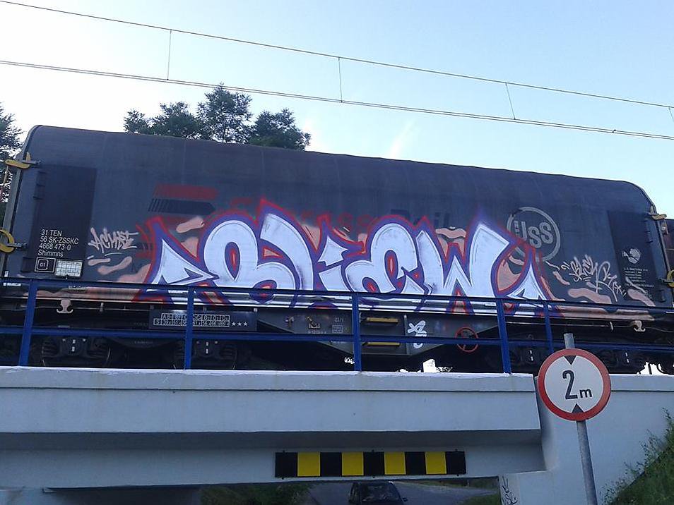Graffiti Train - Photo by fr8pics - blew