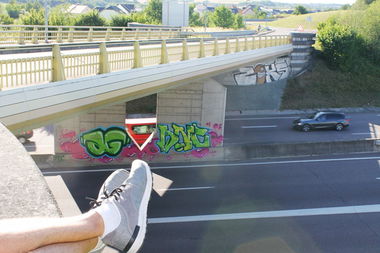 Graffiti Bombing - Photo by fragil - AG, ANC