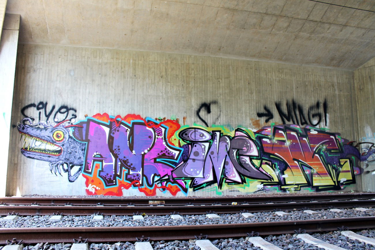 Graffiti Bombing - Photo by fragil - IMC, ANC, IMC