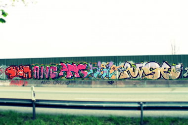 Graffiti Bombing - Photo by fragil - slum, anc, anc