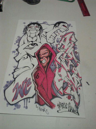 Graffiti Sketch in Concordia - Photo by freehand88 - blackbook (2013)