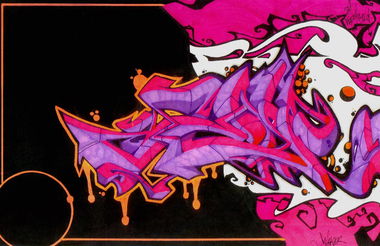 Graffiti Sketch in WaKeeney - Photo by freehand88 - 88, freehand, palnting (2012)