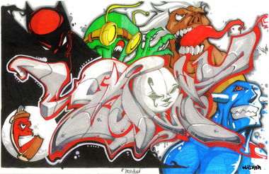 Graffiti Sketch in Allegany - Photo by freehand88 - marker, painting, freehand (2013)