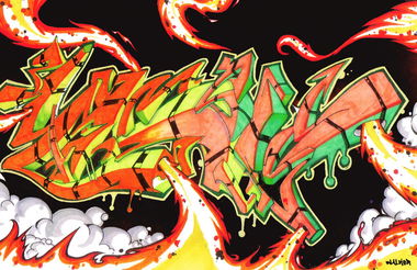 Graffiti Sketch in Fairlee - Photo by freehand88 - freehand, 88, marker (2012)