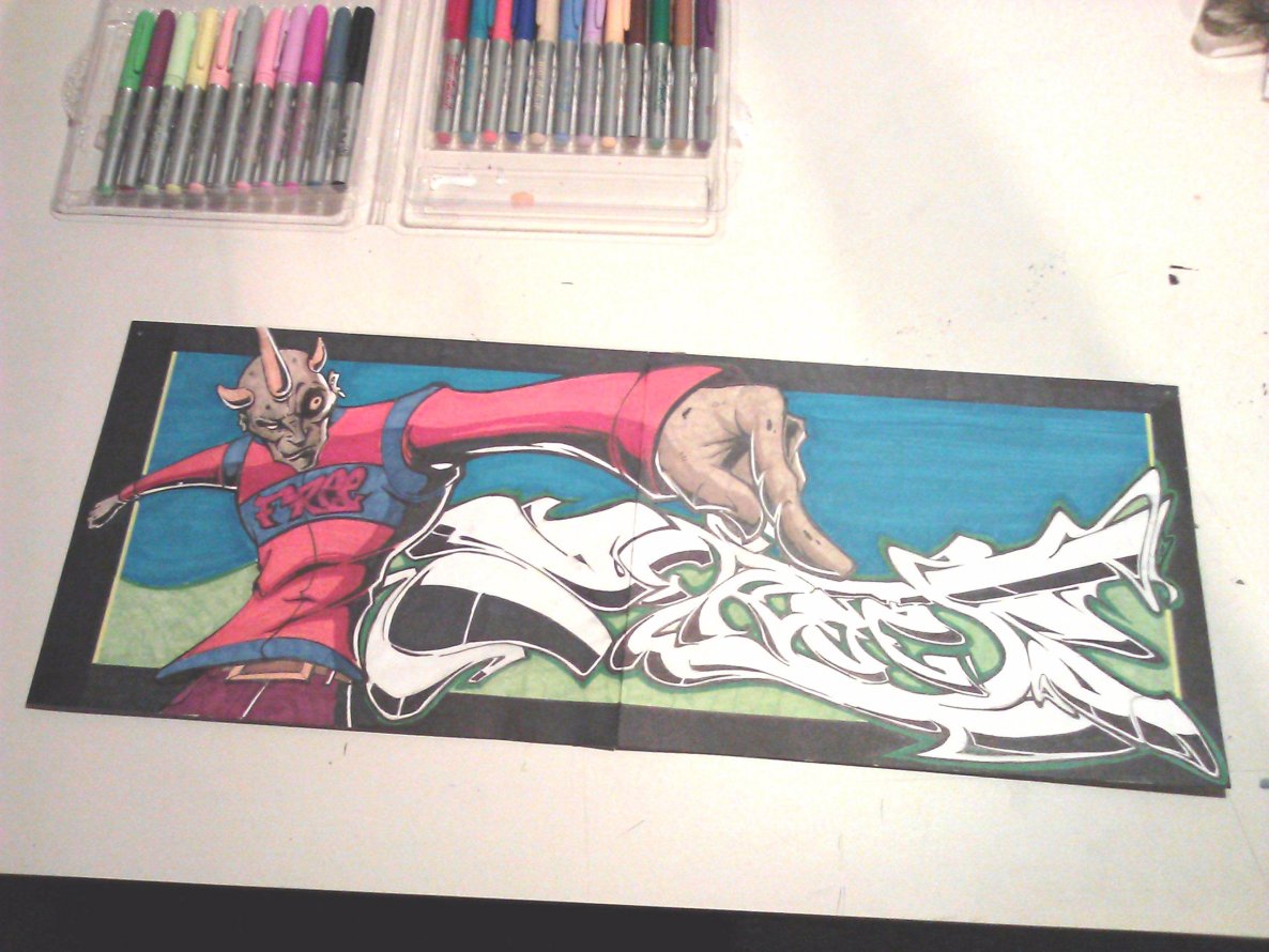 Graffiti Sketch - Photo by freehand88 - painting, graff, street (2013)