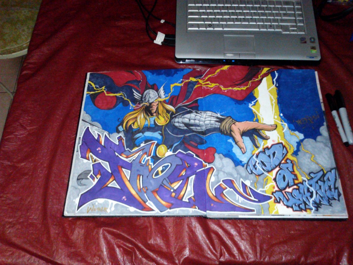 Graffiti Sketch - Photo by freehand88 - sketches, blackbook, marker (2013)