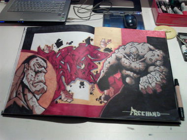 Graffiti Sketch in Alexandria - Photo by freehand88 - blackbook, graffiti, freehand88 (2013)