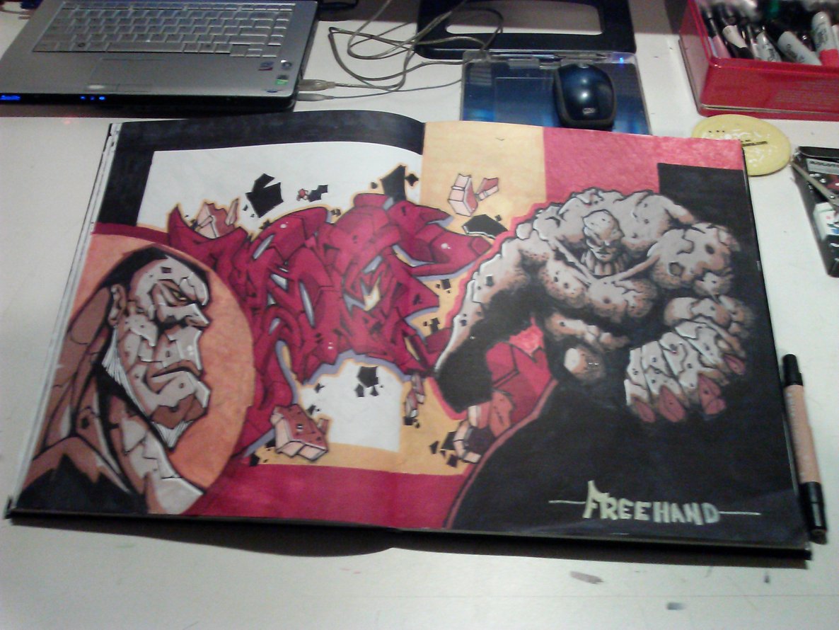 Graffiti Sketch in Alexandria - Photo by freehand88 - blackbook, graffiti, freehand88 (2013)