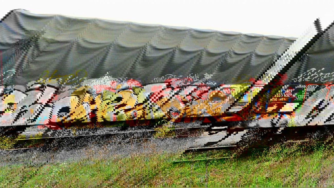 Graffiti Train - Photo by freightkilla - merl, shae, zouk (2014)