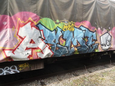 Graffiti Train - Photo by freightkilla - asme, graffiti, freight
