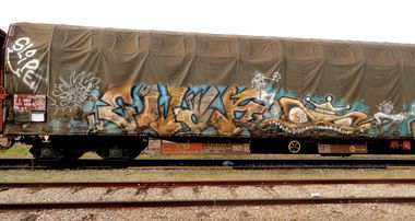Graffiti Train - Photo by freightkilla - ewok, graffiti, freight