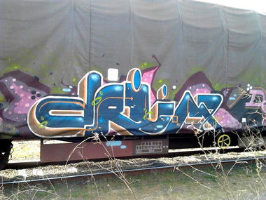 Graffiti Train - Photo by freightkilla - DRUM, graffiti, freight (2014)