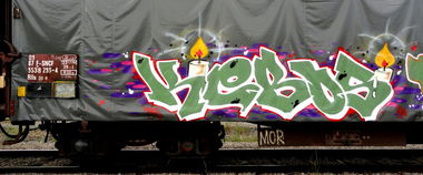 Graffiti Train - Photo by freightkilla - kebos, graffiti, train