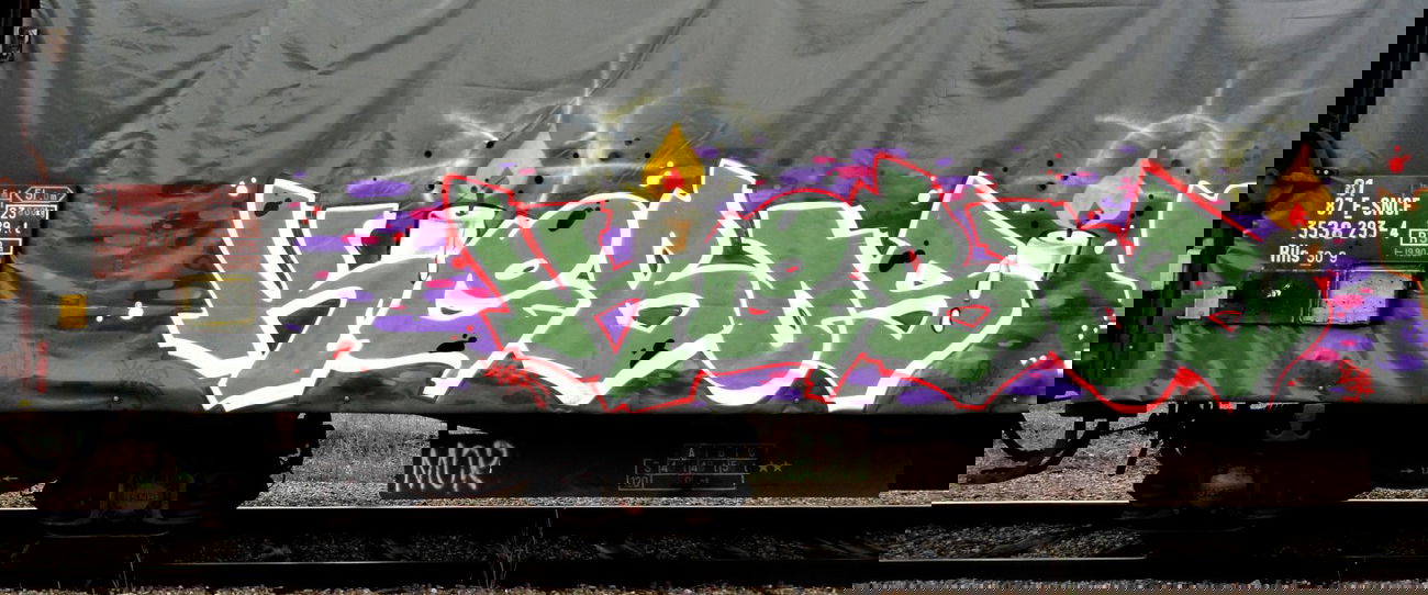 Graffiti Train - Photo by freightkilla - kebos, graffiti, train