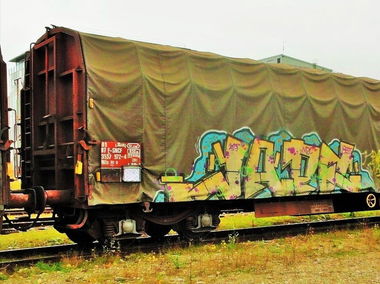 Graffiti Train - Photo by freightkilla - jape, ndc, 8ers (2013)