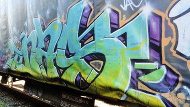 Graffiti Train - Photo by freightkilla - NAS, graff, graffiti
