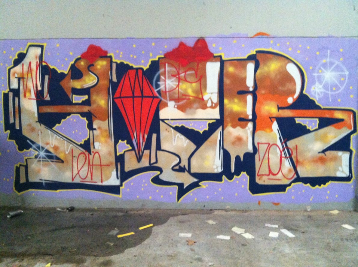 Graffiti Wall - Photo by freightkilla - HOMER, DKS, graffiti