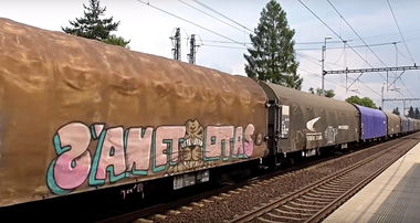 Graffiti Wall in Vendryně - Photo by freightraffic - zanet, otas, fr8 (2016)