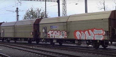 Graffiti Train in Praha - Photo by freightraffic - nuz, freight, fr8 (2016)