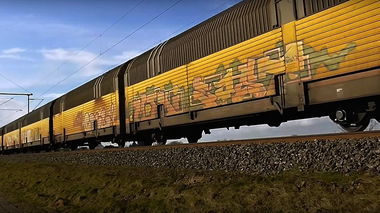 Graffiti Train in Německo - Photo by freightraffic - cng, mami, east (2016)
