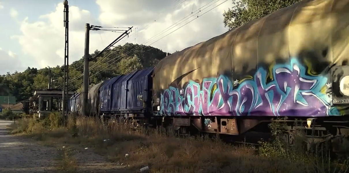 Graffiti Train in Slovensko - Photo by freightraffic - blew, kont, freight (2015)