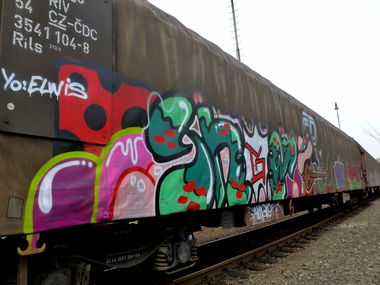 Graffiti Train in Česko - Photo by freightraffic - fr8, freight, cargo (2017)