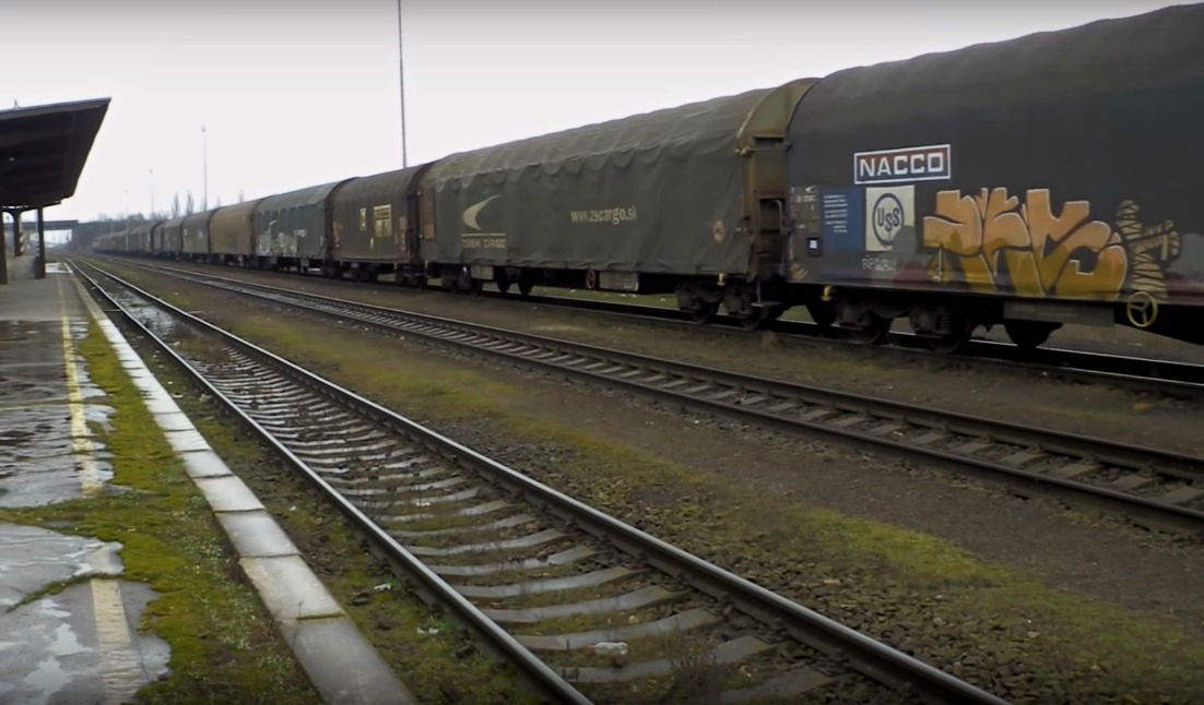 Graffiti Train in District of košice - okolie - Photo by freightraffic - freight, train, nacco (2014)