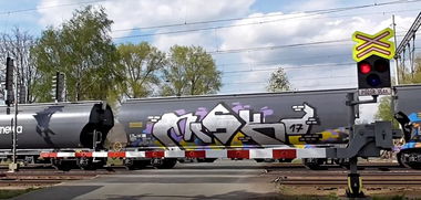 Graffiti Train in Česko - Photo by freightraffic - Misk, t2b, freight (2017)