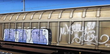 Graffiti Train in Jihlava - Photo by freightraffic - fr8, freight (2015)